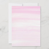 Waterverf 1e roze maagkap met bloemen kaart (Achterkant)