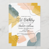 Waterverf 21ste verjaardag kaart (Voorkant / Achterkant)