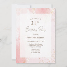 Waterverf 21ste verjaardagsfeestje