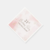 Waterverf 21ste verjaardagsfeestje servet (Hoek)