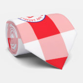 Waterverf 250 Verjaardag VS Vlag Rode Gingham Juli Stropdas (Opgerold)