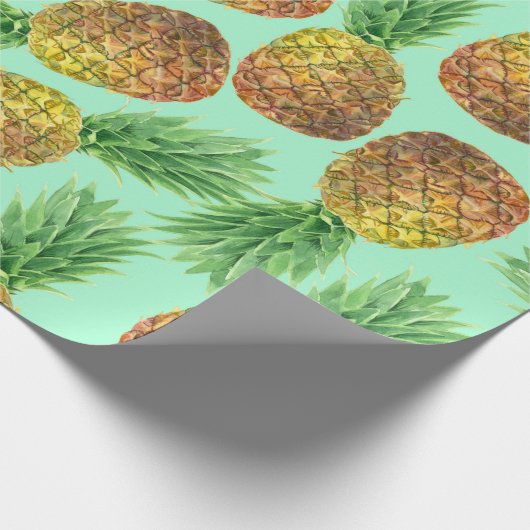 Waterverf 2 ananassen cadeaupapier (Hoek)