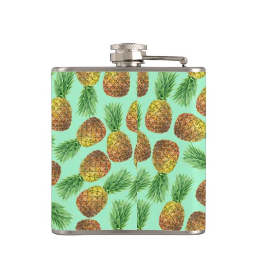 Waterverf 2 ananassen heupfles (Achterkant)