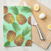 Waterverf 2 ananassen theedoek (Quarter Fold)