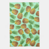 Waterverf 2 ananassen theedoek (Verticaal)