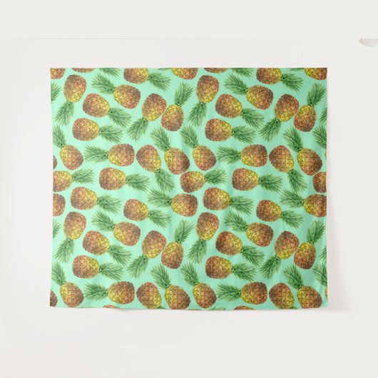 Waterverf 2 ananassen wandkleed (Voorkant (horizontaal))