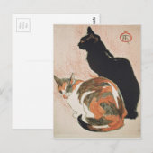 Waterverf - 2 katten - Théophile Alexandre Steinle Briefkaart (Voorkant / Achterkant)