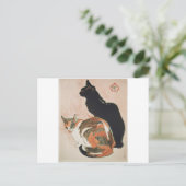 Waterverf - 2 katten - Théophile Alexandre Steinle Briefkaart (Staand voorkant)
