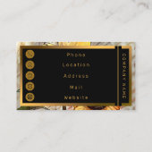 Waterverf 2 Zonnebloemen Elegant Collectie Visitekaartje (Achterkant)