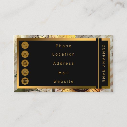 Waterverf 2 Zonnebloemen Elegant Collectie Visitekaartje (Achterkant)