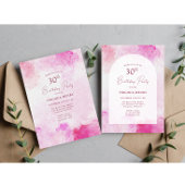 Waterverf 30e verjaardag kaart