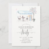 Waterverf 30e verjaardag van de Cafe Paris Kaart (Voorkant)