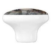 Waterverf 3 Baby Geiten in de Regen Keramische Knop (Zijkant)