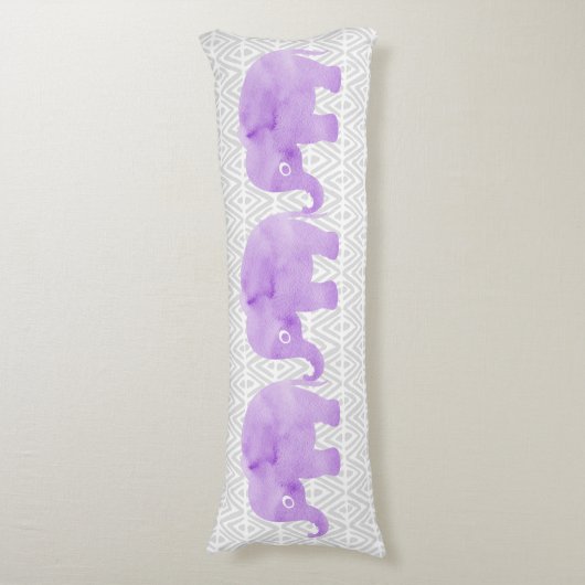 Waterverf 3 Olephants Shibori Primitive Chevron Lichaamskussen (Voorkant Verticaal)