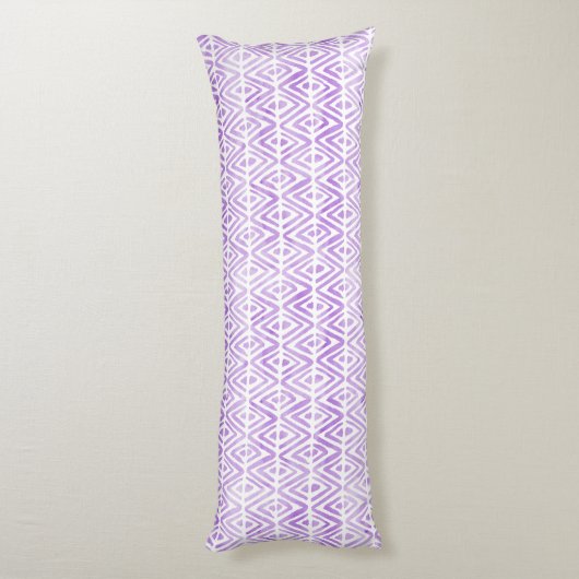 Waterverf 3 Olephants Shibori Primitive Chevron Lichaamskussen (Achterkant (Verticaal))