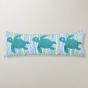 Waterverf 3 Zee Schorrelschildpad en -golven Lichaamskussen