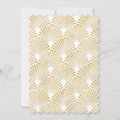 Waterverf 3D witte bloemen gouden Vrijgezellenfees Kaart (Achterkant)