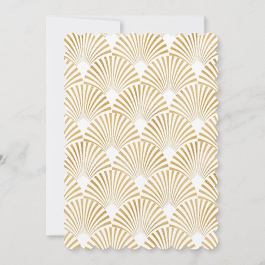 Waterverf 3D witte bloemen gouden Vrijgezellenfees Kaart (Achterkant)