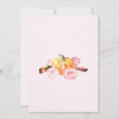 waterverf 3e verjaardag Uitnodiging boho pumpkin (Achterkant)