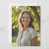 Waterverf 40e foto aangepaste verrassing verjaarda feestdagenkaart (Achterkant)