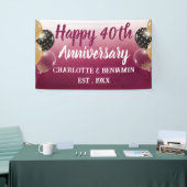 Waterverf 40e Jubileum ballonvaarding Ruby Wedding Spandoek (Beurs)