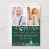 Waterverf 4 Foto Kerst Kaart voor + achter (Achterkant)