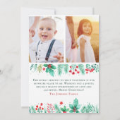 Waterverf 4 Foto Kerst Kaart voor + achter (Achterkant)