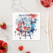 Waterverf 4 juli Barbecue Cookout Party Servet (Insitu)