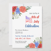 Waterverf 4 juli Brunch Kaart (Voorkant)