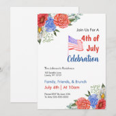 Waterverf 4 juli Brunch Kaart (Voorkant / Achterkant)