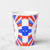 Waterverf 4 juli Cake Party Papieren Bekers (Rechts)