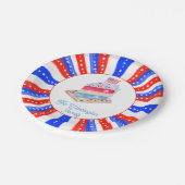 Waterverf 4 juli Cake Party Papieren Bordje (Gekanteld)