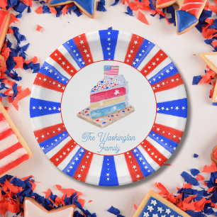 Waterverf 4 juli Cake Party Papieren Bordje