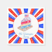 Waterverf 4 juli Cake Party Servet (Voorkant)