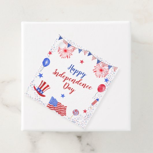 Waterverf 4 juli Onafhankelijkheidsdag Bedankjes Labels (In situ)