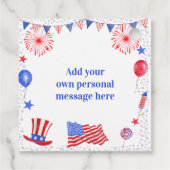 Waterverf 4 juli Onafhankelijkheidsdag Bedankjes Labels (Achterkant)