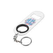 Waterverf 4 juli Patriottisch Mini Flessenopener (Achterkant Gekanteld)