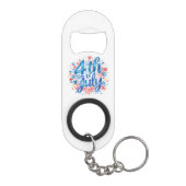 Waterverf 4 juli Patriottisch Mini Flessenopener (Achterkant)