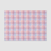 Waterverf 4 juli rood wit en blauw geruit tissuepapier (Voorkant)