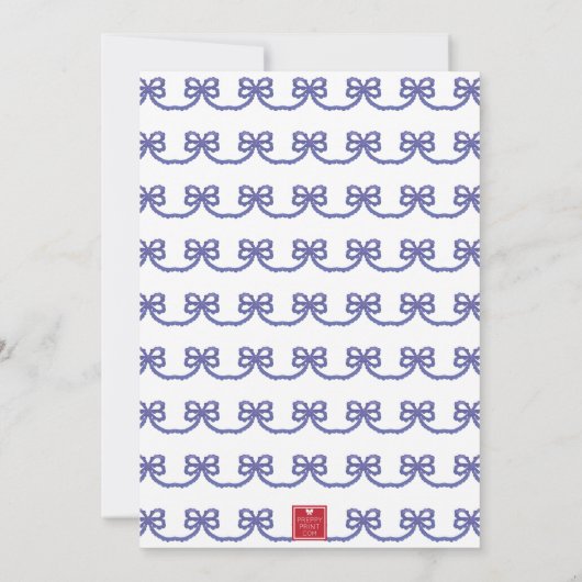 Waterverf 4th of July Patriotic Bow American Flag Kaart (Achterkant)