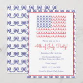 Waterverf 4th of July Patriotic Bow American Flag Kaart (Voorkant / Achterkant)