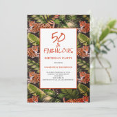 waterverf 50 en Fabulous Leopard Oerwoud Kaart (Staand voorkant)