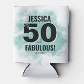 Waterverf 50e verjaardag blikjeskoeler (Voorkant)