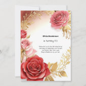 Waterverf 50e verjaardagsuitnodiging kaart (Voorkant)