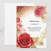 Waterverf 50e verjaardagsuitnodiging kaart (Voorkant / Achterkant)