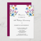 Waterverf 50ste huwelijksverjaardag kaart (Voorkant / Achterkant)