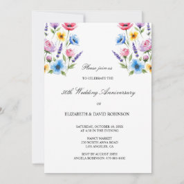 Waterverf 50ste huwelijksverjaardag kaart