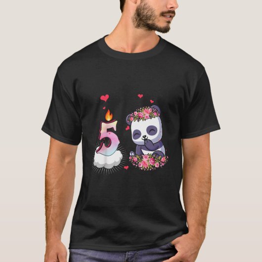 Waterverf 5e 5 Panda T-shirt (Voorkant)