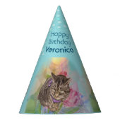 Waterverf 5e verjaardag Cat Party Pet Feesthoedjes (Voorkant)