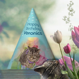 Waterverf 5e verjaardag Cat Party Pet Feesthoedjes